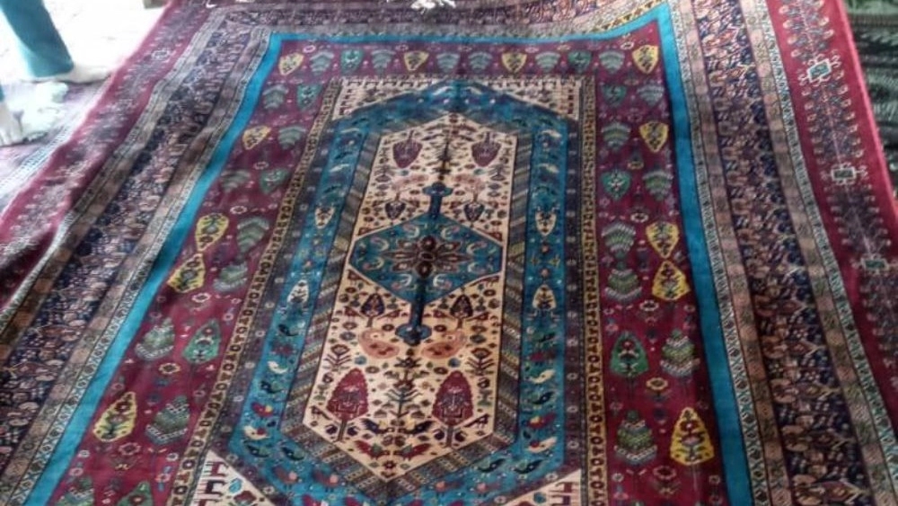 قالیچه ابریشمی تک رو ۶متری