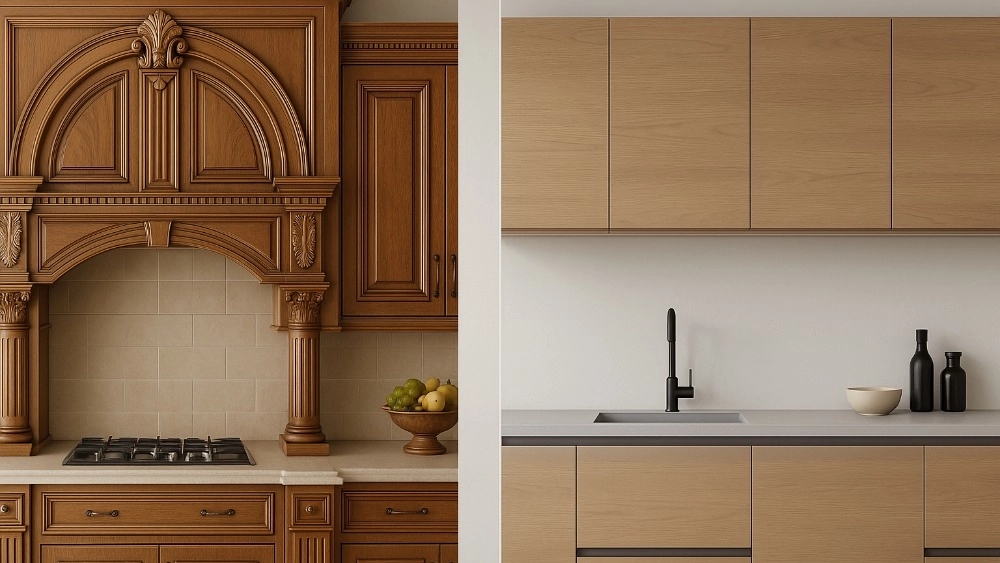 تفاوت کابینت‌های کلاسیک و مدرن در دکوراسیون داخلی