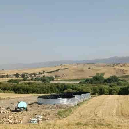 آب بندی کانال ورودی آب استخر های خاکی