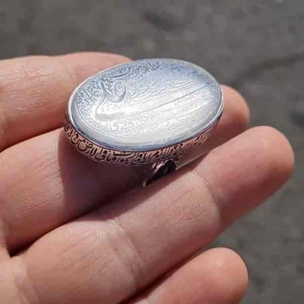 انگشتر نقره تمام دست‌ساز دُر نجف اصلی