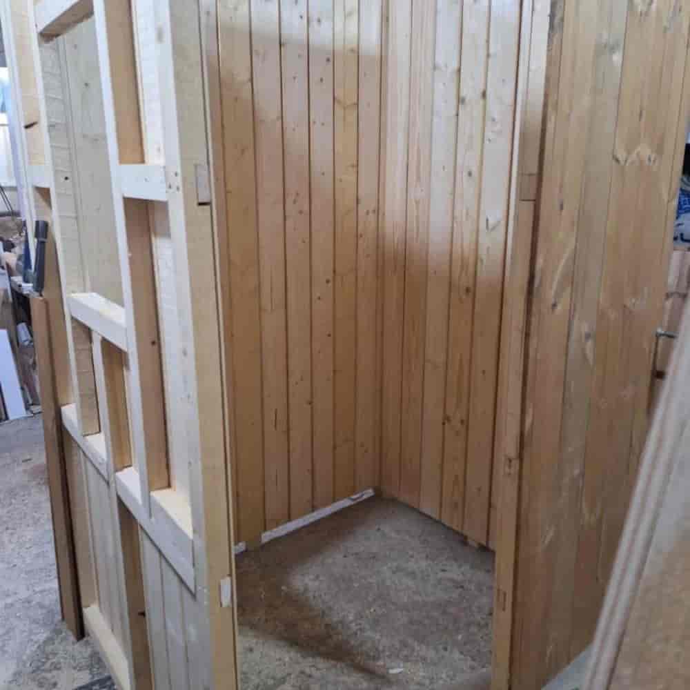 سونای خشک متحرک با لمبه و چوب ترمو
