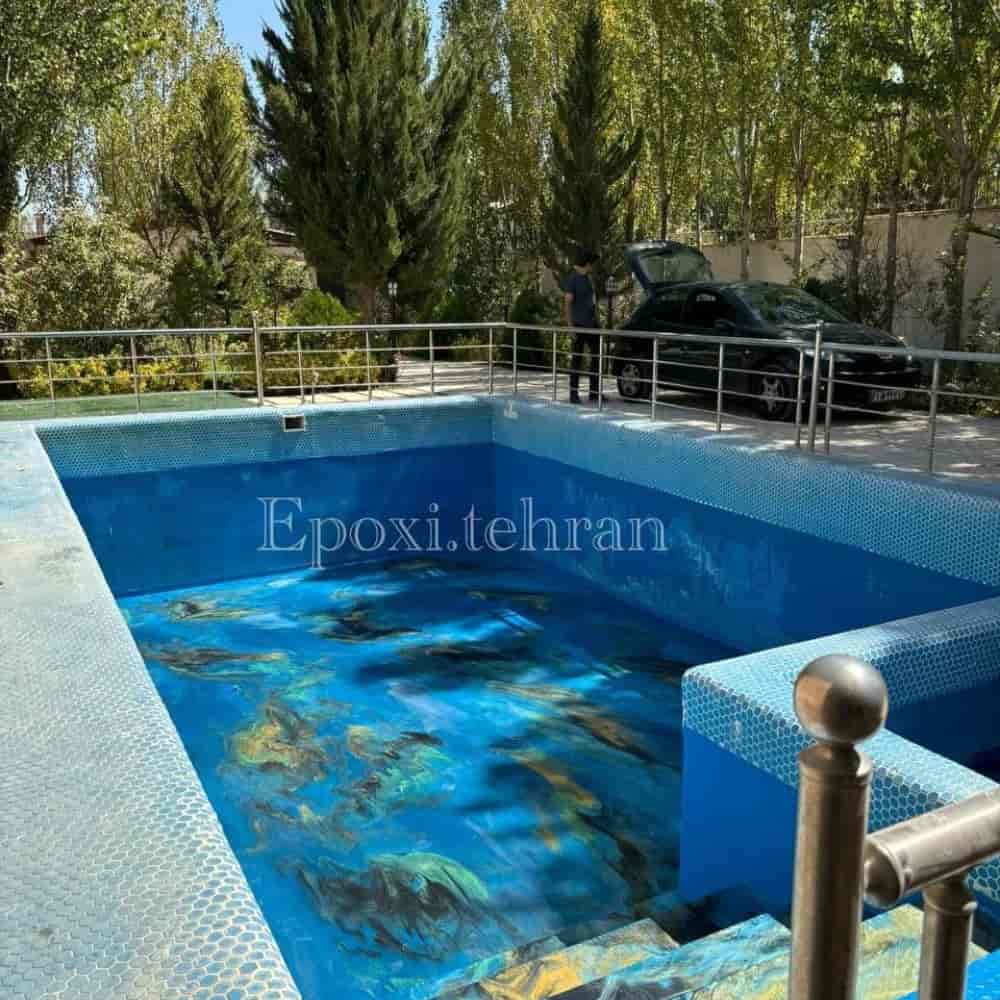 اجرای اپوکسی دکوراتیو پروژه استخر کردان