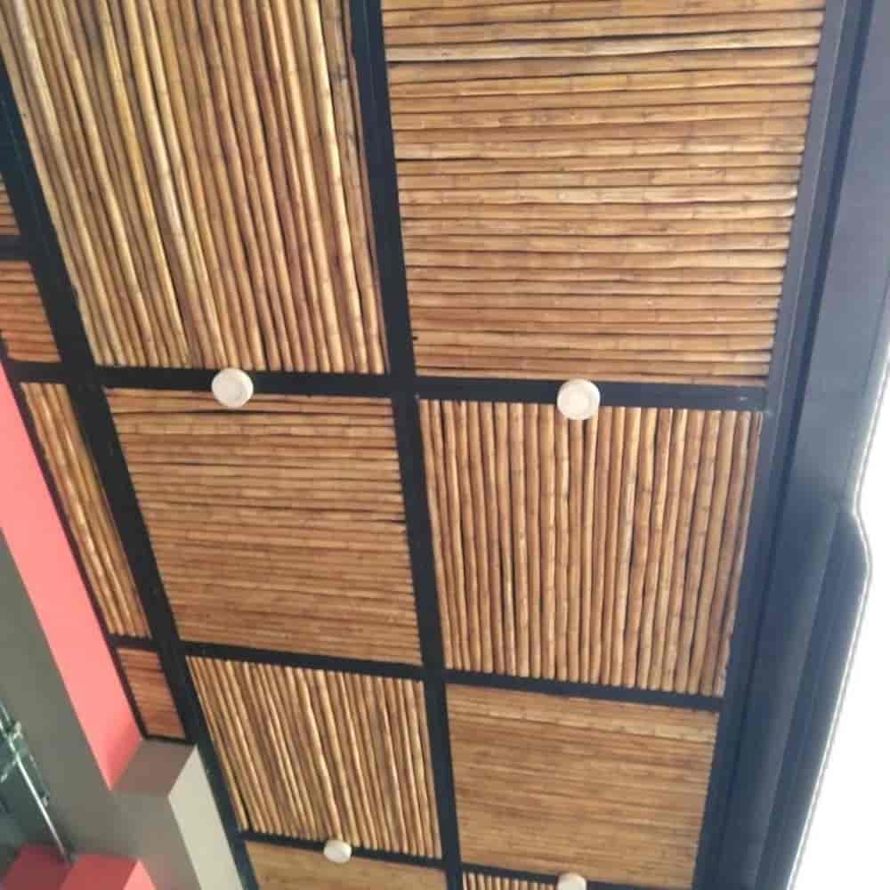 اجرای سقف کاذب با چوب بامبو