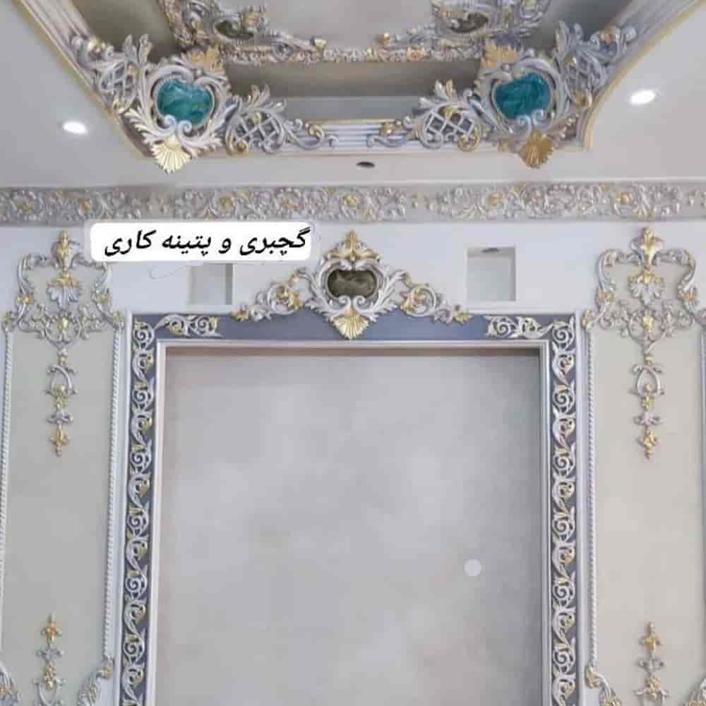 گچبری پیش ساخته، پتینه کاری، ورق طلا