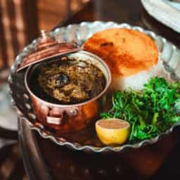 کته قورمه سبزی