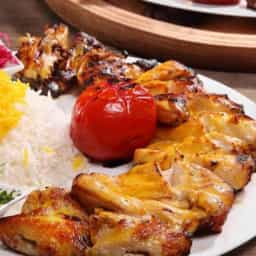 چلو جوجه کباب با استخوان