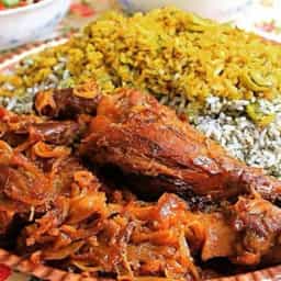 باقالی پلو با ماهیچه گوسفندی