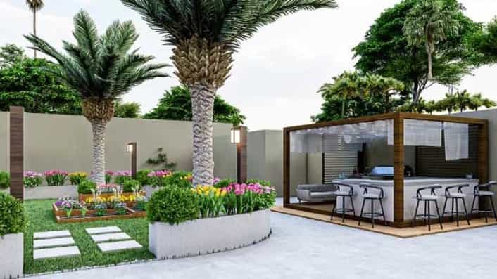 سایبان مدرن و شیک برای ویلا و باغ در کرمان