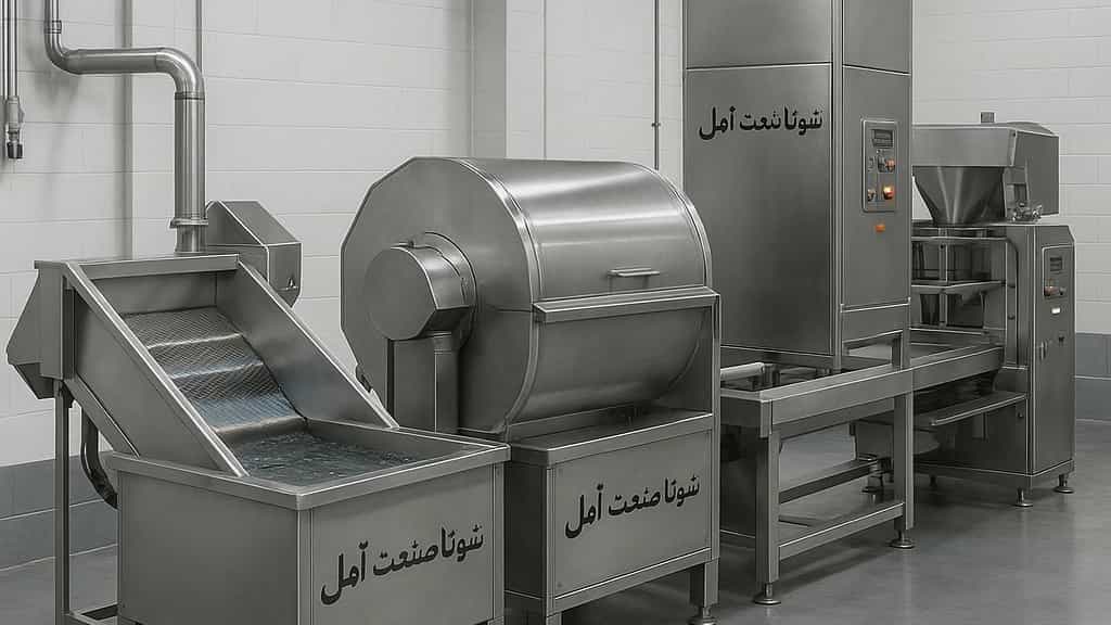 انواع ماشین‌آلات صنایع غذایی تولید شده توسط شونا صنعت آمل