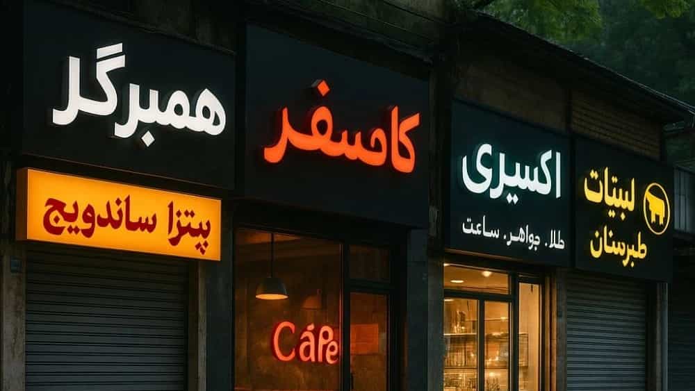 قیمت طراحی و نصب تابلو تبلیغاتی در رشت