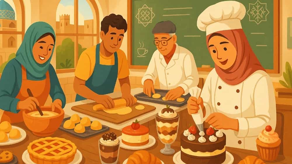 آموزش پخت شیرینی، کیک و دسر در بیرجند: آموزشگاه فنی و حرفه‌ ای رسولی