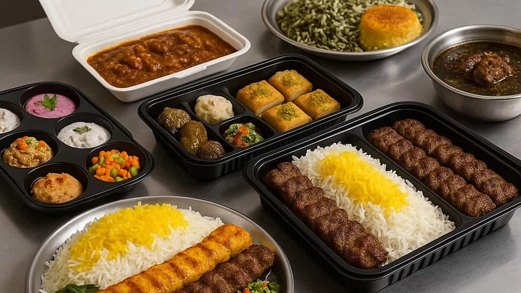 تهیه و توزیع غذای مجالس در تالار پذیرایی ولیعصر شیراز
