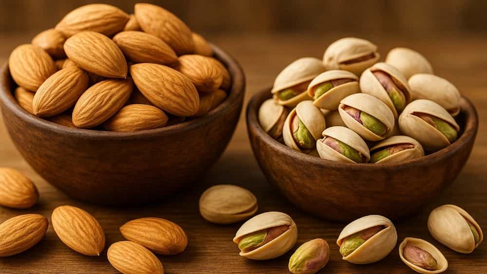 خواص و فواید مصرف بادام و پسته تازه؛ معرفی محصولات ویژه خشکبار رَمزِه کرمان